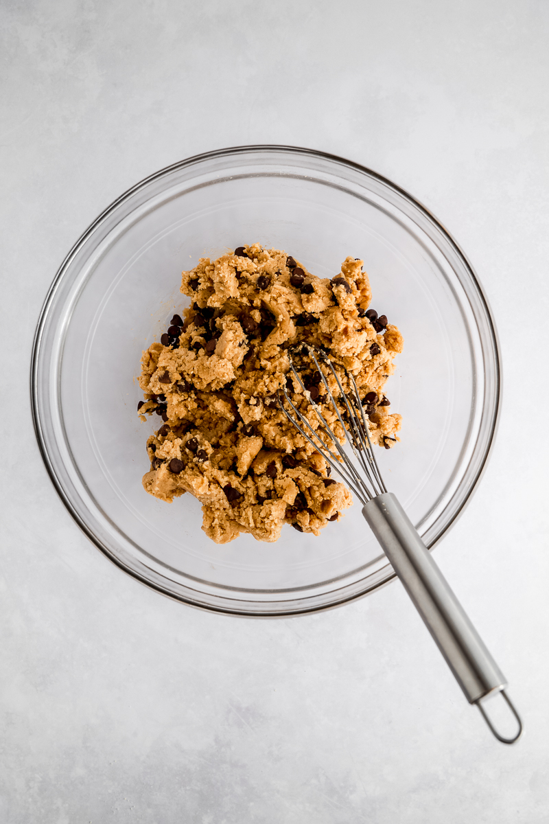 step four to make edible protein cookie dough that is gluten free and dairy free