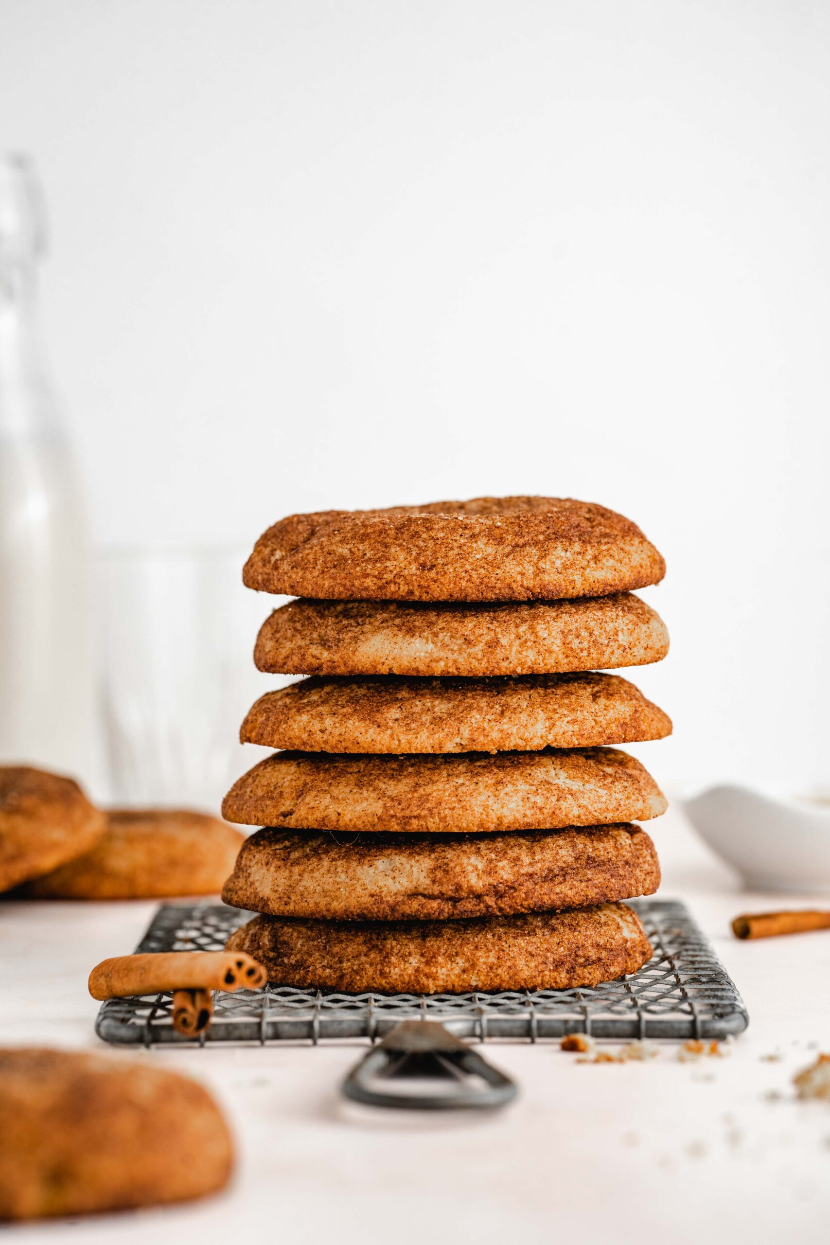 Stacked Snickerdoodle cookies with protein