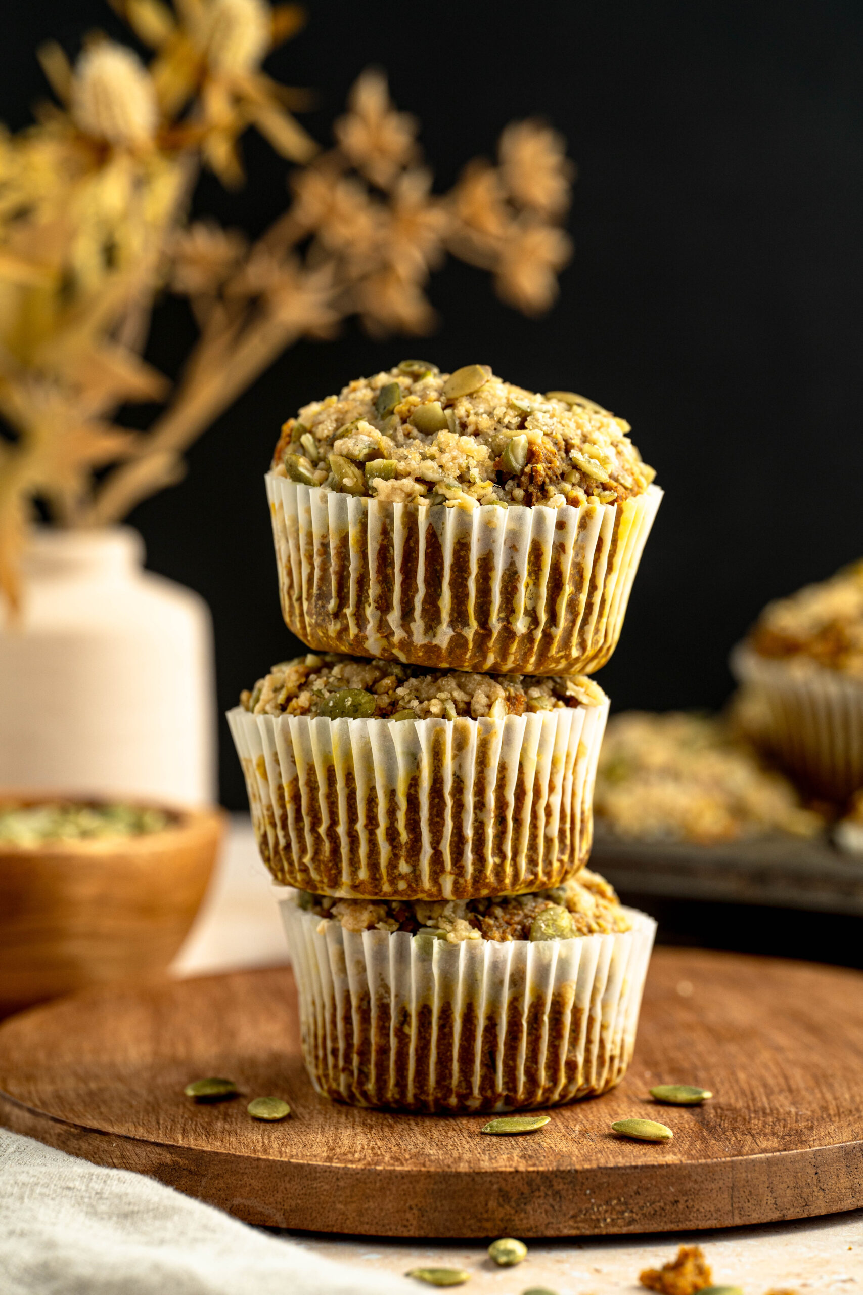 protein pumpkin banana bread muffins gluten free